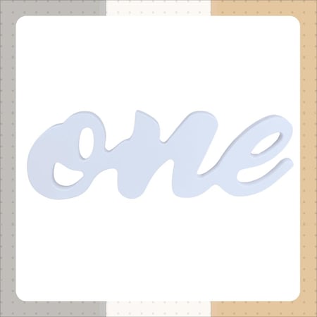 بروبس مجسم كلمة ONE - أبيض