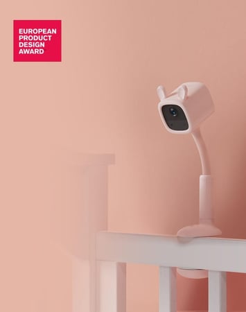 تصميم أنيق من كاميرات مراقبة الاطفال بلون وردي