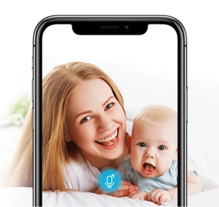 كاميرا مراقبة واي فاي صغيرة أنيقة باللون الأبيض