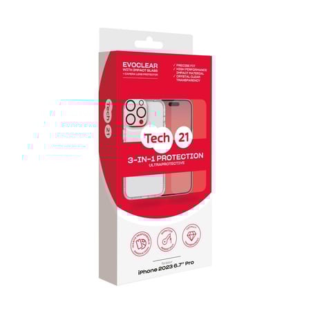 تك 21 بكج حماية شفاف ايفون 15 برو ماكس 3 في 1