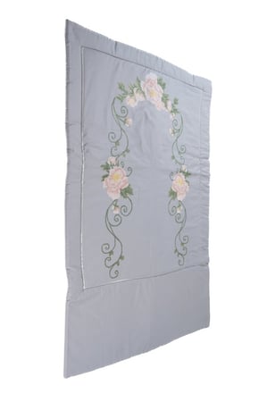 طقم سجاده تطريز يدوي رمادي