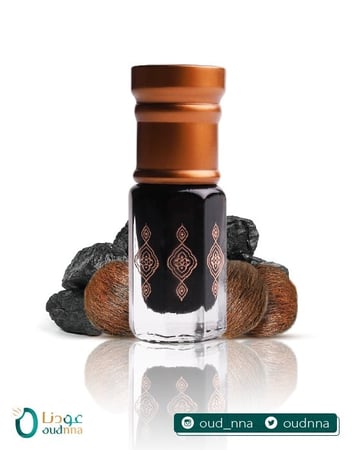 Rare black deer musk with coal behind