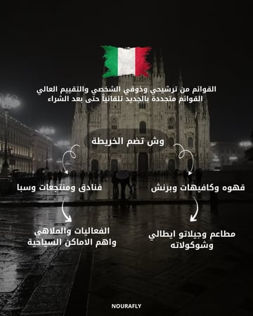 خريطة ميلانو و الشمال الايطالي كاملة