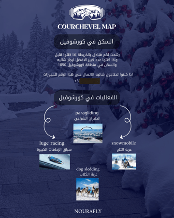 خريطة كورشوفيل السياحية |  Courchevel map