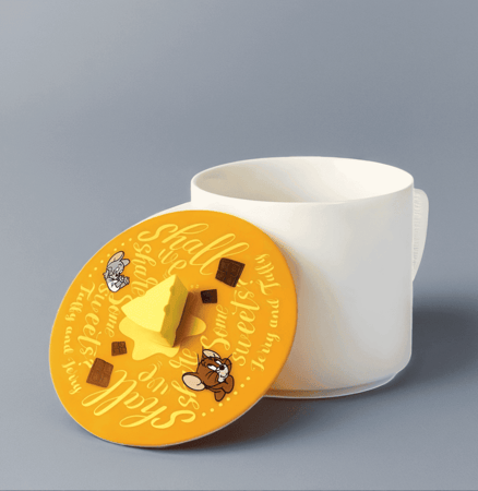 غطاء كوب سيلكون اصفر