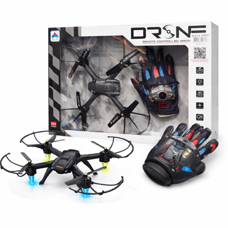 درون تحكم بالإيماءات مع قفاز ذكي (Glove Control Drone)