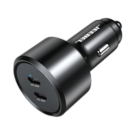 شاحن سيارة أسود بمدخلين تايب سي بقوة 40 واط من JEEBEL جيبيل