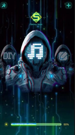 ثلاثة أقنعة ليد LED تفاعلية بتصاميم مختلفة