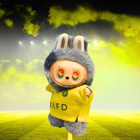 دمية لابوبو ترتدي تيشيرت نادي النصر السعودي