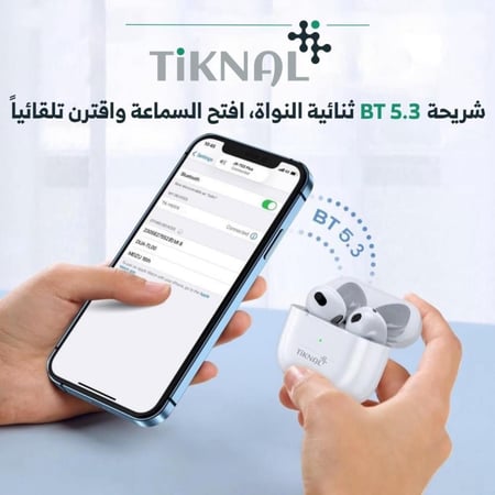 سماعات تيكنال TIKNAL AIR PODS 4 إيربودز 4 مع غلاف و كيبل شحن