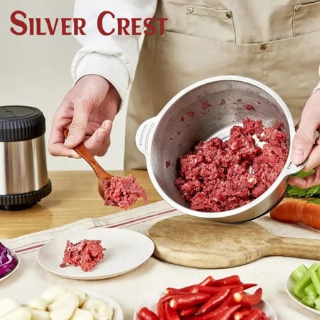 مفرمة لحوم وخضروات سلفر كرست تصميم معدني أنيق SILVER CREST
