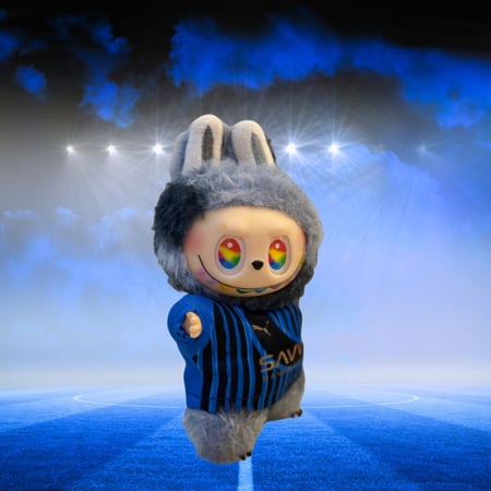 دمية لابوبو ترتدي قميص نادي الهلال في كأس العالم