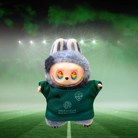 دمية لابوبو ترتدي تيشيرت نادي الأهلي السعودي