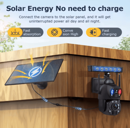 كاميرا خارجية بالطاقة الشمسية 4G ST-699-6M-36X-10W 6MP