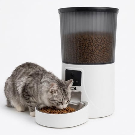 طبق  امدادك الذكي لإطعام القطط بشكل آلي