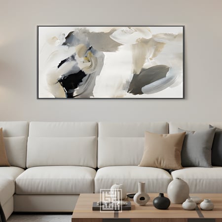 لوحة فن تجريدي / سكون أبيض