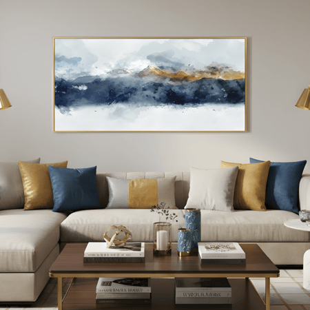 لوحة فن تجريدي / أنفاس الجبال