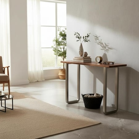 كنسول خشب بني فاتح 130 سم