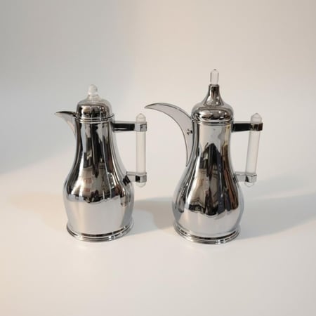 طقم ترامس اصايل بمقبض خشبي لامع 1 لتر