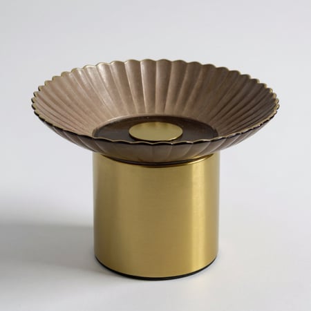 صحن تقديم زجاج بقاعدة