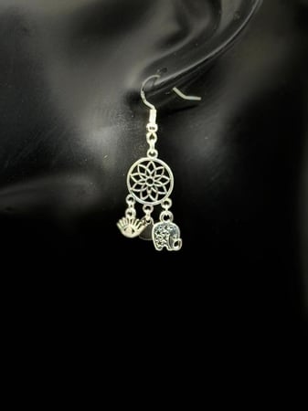 Silver Crown Chakra with Multiple Charms
