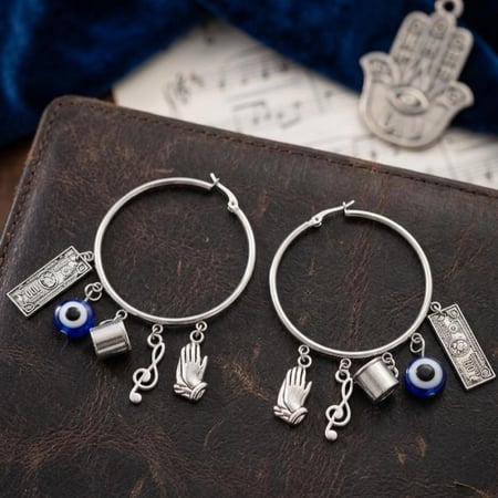 Silver Indian Style with Multi Charms