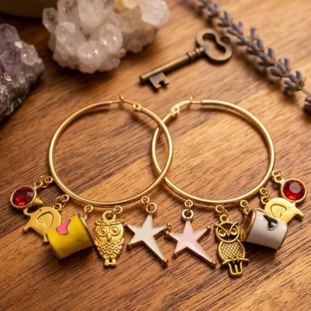 Golden Indian Style with Multiple Charms