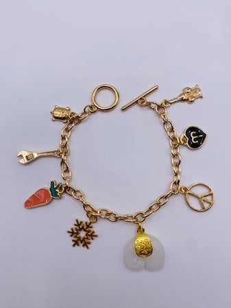 Golden Multi-charms Bracelet