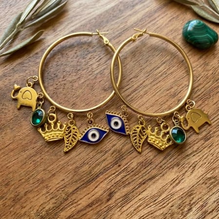 Golden Indian Style with Multiple Charms