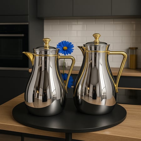 طقم ترامس شاي وقهوة نيكل