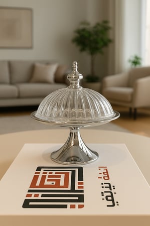 صواني تقديم ستانليس ستيل غطاء زجاج عالي الجودة