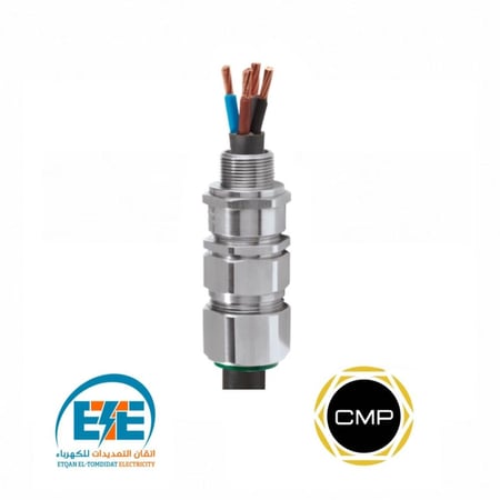 CMP E1FW Explosion Proof Cable Gland M32 | ATEX IECEx | BRASS NICKLE PLATED | KSA