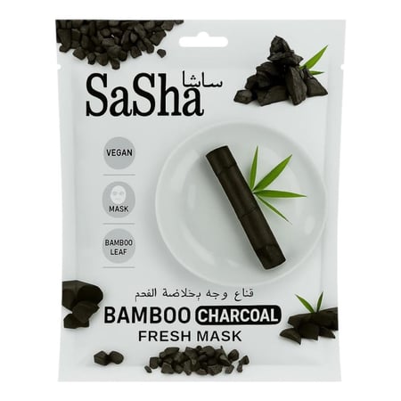 ساشا قناع وجه بخلاصة الفحم
