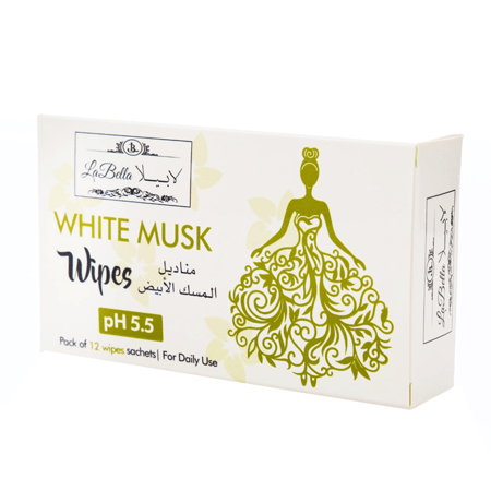 لابيلا مناديل نسائيه بالمسك الابيض