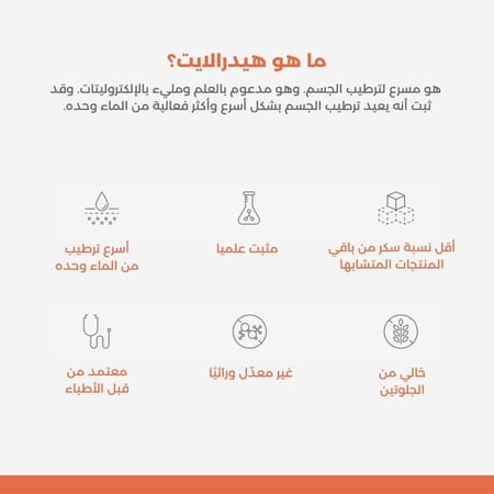 هيدرالايت فواربنكهه البرتقال 20 قرص