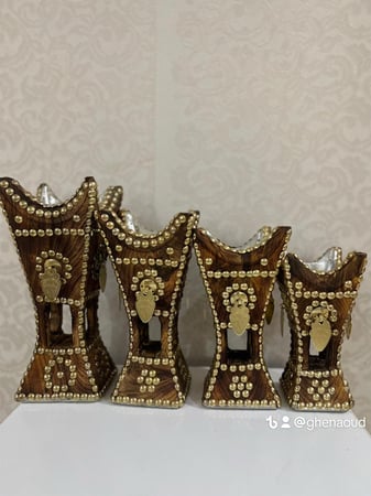 طقم مباخر حائلية شغل يدوي(٤حبات)