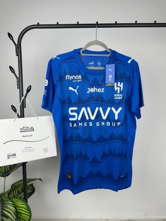 طقم الهلال الأساسي الجديد 2025 - 2026 تيشيرت الهلال مقاس ولادي و رجالي