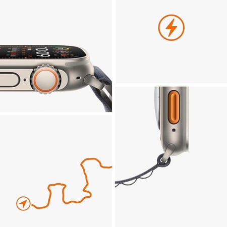 ساعة ذكية شبيهة أبل الترا (Mega Ultra) شاشة كاملة تدعم المكالمات