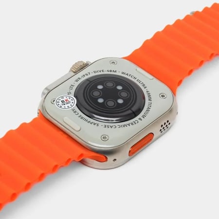 ساعة ذكية شبيهة أبل الترا (Mega Ultra) شاشة كاملة تدعم المكالمات