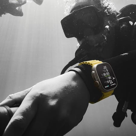 ساعة ذكية شبيهة أبل الترا (Mega Ultra) شاشة كاملة تدعم المكالمات