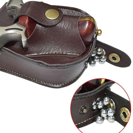 شنطة خرز جلد أصلي بنيه