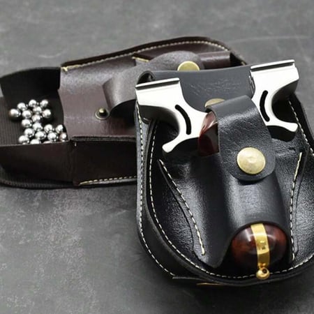 شنطة خرز جلد أصلي بنيه