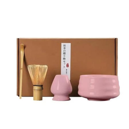 طقم ادوات ماتشا وردي