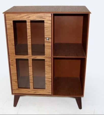 خزانة ركن قهوة وتنظيم بباب زجاجي