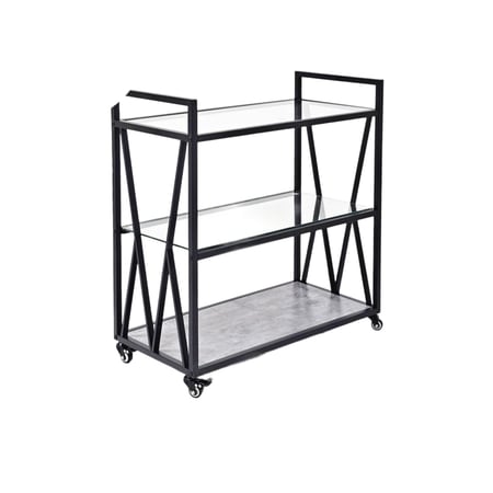 عربة تقديم فاخرة بتصميم عصري – مستويين