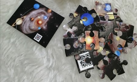 بازل 40 قطعه مع الطباعه مقاس A4