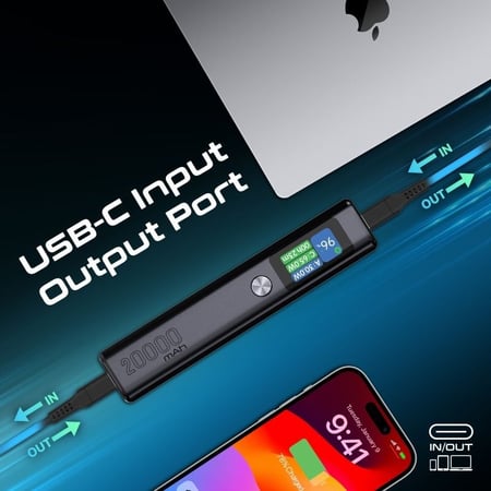 بروميت بطارية متنقلة بقدرة 20000 مللي أمبير وبقوة 130 واط من الألومنيوم-Titan-130