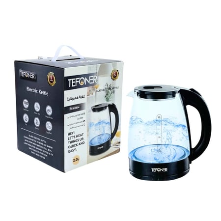 تيفونير غلاية كهربائية زجاج شفاف -TE-KE004