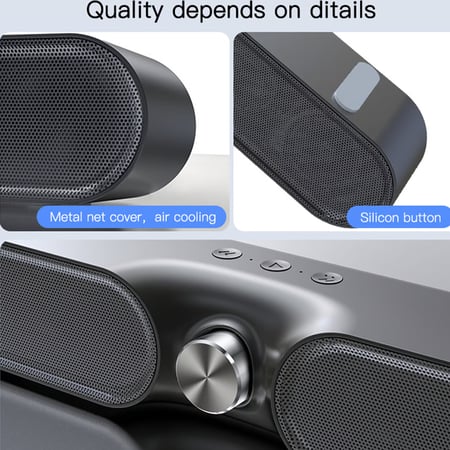 يسيدو مكبر صوت ستيريو بـصوت نقي بتقنية بلوتوث-رمادي YSW05