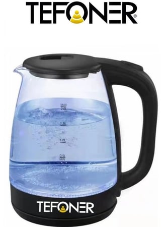 تيفونير غلاية كهربائية زجاج شفاف -TE-KE004